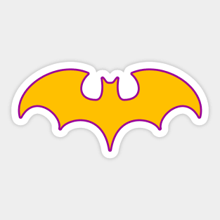 Girl Superhero Bat Logo Sticker